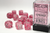 Chessex - Ghostly Glow - 16mm d6 - Pink/silver (12 Dice)