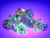 Chessex - Nebula Luminary - 16mm d6 - Primary/blue (12 Dice) en internet