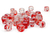 Chessex - Nebula Luminary - 12mm d6 - Red/silver (36 Dice) - comprar online