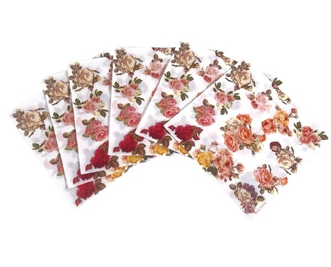 Servilleta de Papel Vintage flores X 20 Unidades