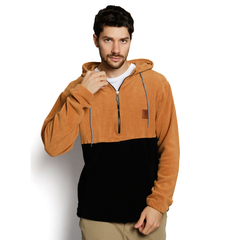 Jake Sherpa Hoodie Beige Negro - Reef 