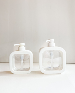 DISPENSER CUADRADO TRANSPARENTE 300ml - comprar online