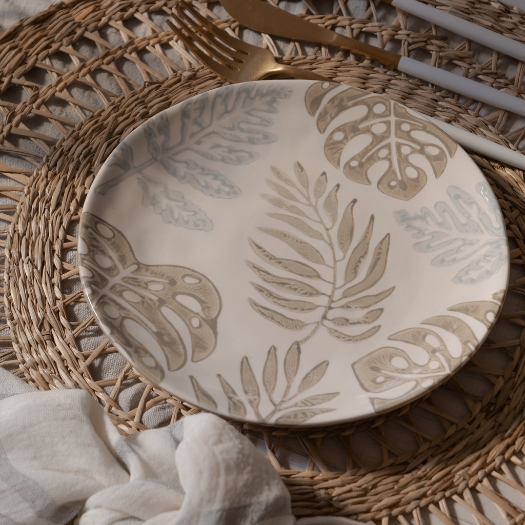 Set X6 Platos Postre de Ceramica Linea Tropical