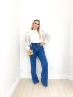 wide leg basica JEANS MEDIO - comprar online