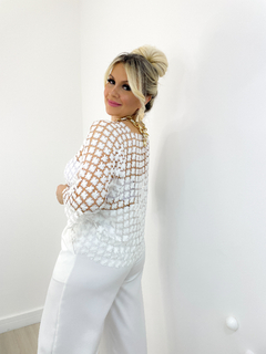 blusa de renda BRANCO - comprar online