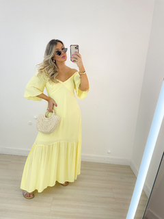 vestido tais AMARELO