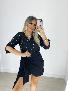 camisa de corações PRETO - comprar online