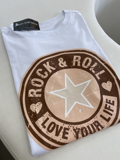 t shirt rock BRANCO