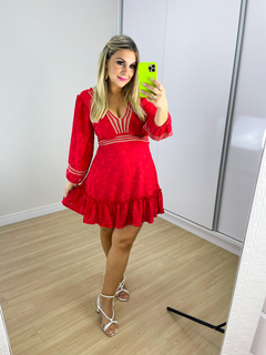 vestido boho VERMELHO - loja online