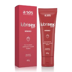 Lubrisex Morango - Lubrificante Beijável Hot - 60g - comprar online