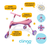 Triciclo Infantil Dobrável Rosa - Clingo - loja online