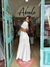 Vestido longo Ariel com mangas curtas na internet