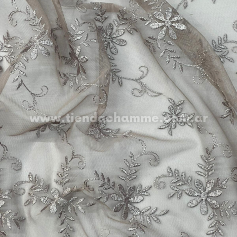 TUL BORDADO BEIGE 7