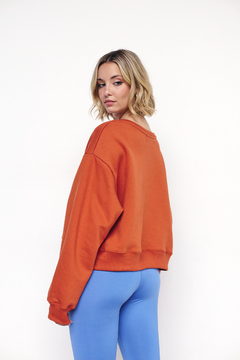 Buzo Crop Basic Terracota en internet