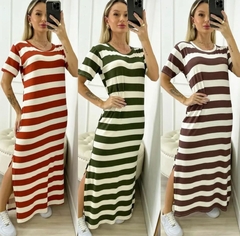 Vestido Listrado - Loja de Roupas Femininas. Compre em Goiânia. Preço melhor que Promoção e Frete para todo Brasil