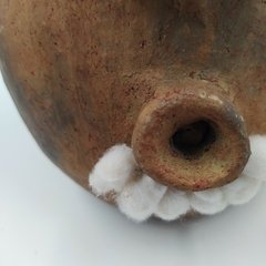 máscara de cerâmica - matis - Canoa Arte Indígena
