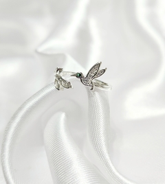 Anillo Colibrí con Flor - comprar online