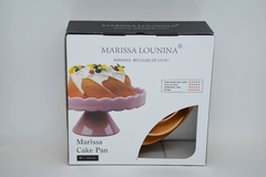 FORMA PARA BOLO MARISSA LOUNINA EM ALUMÍNIO FUNDIDO COM ANTIADERENTE DECO  CAKE PAN BRONZE 24CM 2