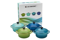 SET 4 MINI COCOTTES LE CREUSET TONS DE AZUL