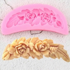 Molde Puntilla Silicona Rosas En Tiara - comprar online