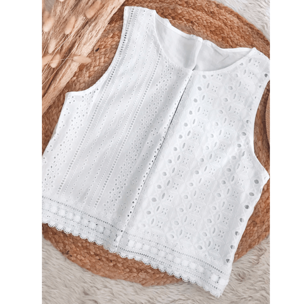 Blusas de broderie blancas shop