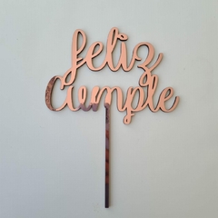 CAKE TOPPER FELIZ CUMPLE CURSIVA - comprar online