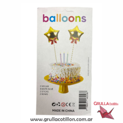 CAKE TOPPER GLOBITOS 2 MINI ESTRELLAS (Elegir color). en internet