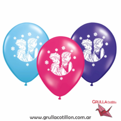 GLOBOS ESTAMPADOS FROZEN x5