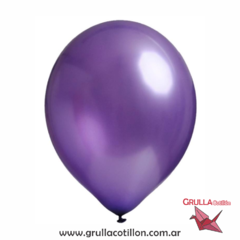 GLOBO PERLADO VIOLETA 12" x10