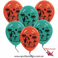 GLOBOS ESTAMPADOS MOANA x6