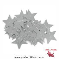 GUIRNALDA ESTRELLITAS PLATEADAS GLITTER - comprar online