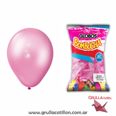 PACK GLOBO PERLADO 9" ROSA x25