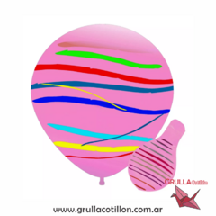 GLOBO PIÑATA RAYADA (Elegir color) - tienda online