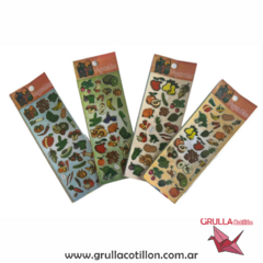 PLANCHITA DE STICKERS - FRUTAS Y VERDURAS