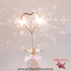 VELA CHISPITAS CORAZÓN DORADA