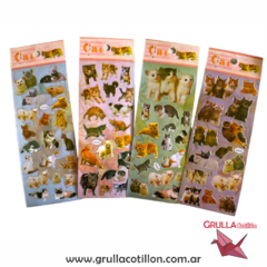 PLANCHITA DE STICKERS - GATITOS