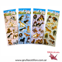 PLANCHITA DE STICKERS - PERRITOS