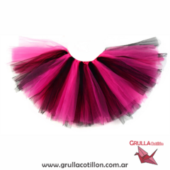 TUTU INFANTIL HALLOWEEN - FUCSIA Y NEGRO