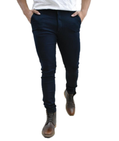 Pantalón de gabardina azul marino - comprar online