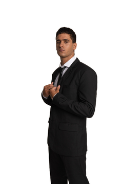 Traje Slim Fit Alpaca Negro