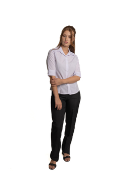 Camisa blanca manga 3/4 - comprar online