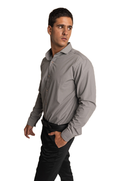 Camisa entallada gris