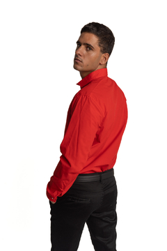 Camisa entallada rojo - comprar online