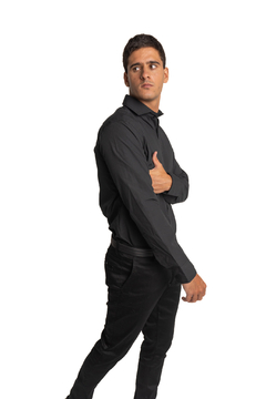 Camisa entallada negra - comprar online