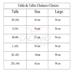 Chaleco de vestir - tienda online