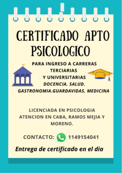 APTO PSICOLOGICO - Certificado