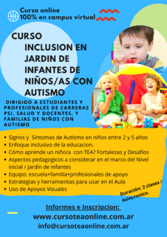 INCLUSIÓN EN JARDÍN DE INFANTES DE NIÑOS/AS CON AUTISMO - comprar online