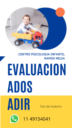 TEST ADIR Evaluación para Diagnostico de Autismo TEA TGD