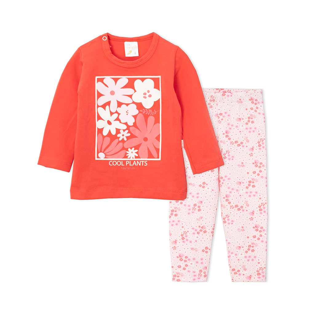 840014 Conjunto bebe Rem est central y calza estampada