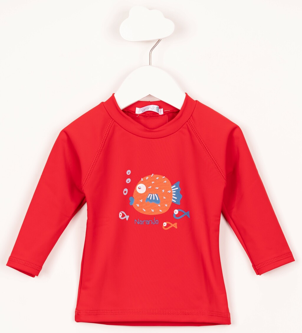 115926 Remera uv m l c estampa bebe Naranjo